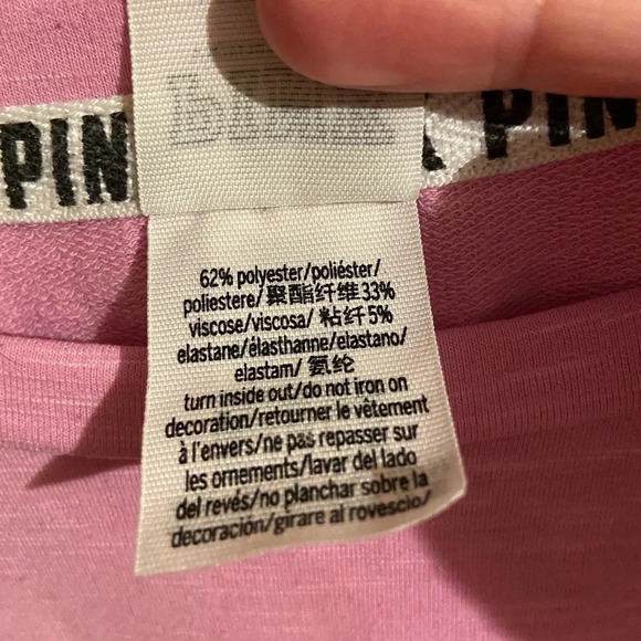 Victoria’s Secret PINK It’s You Not Me Scoop Neck Sweatshirt Large - Picture 3 of 8